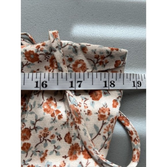 Reformation Helm Sleeveless Mini Floral Print Dress in Fairy Orange Sz 12 - Picture 9 of 12